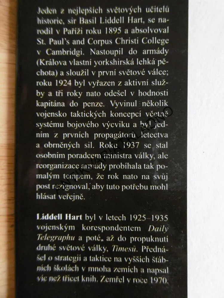 VÁLKA Z DRUHÉHO BŘEHU, LIDDELL HART,