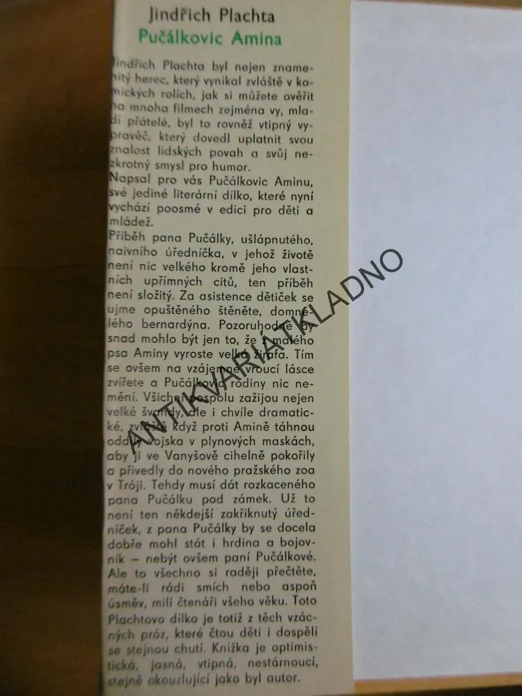 PUČÁLKOVIC AMINA, JINDŘICH PLACHTA, 1975