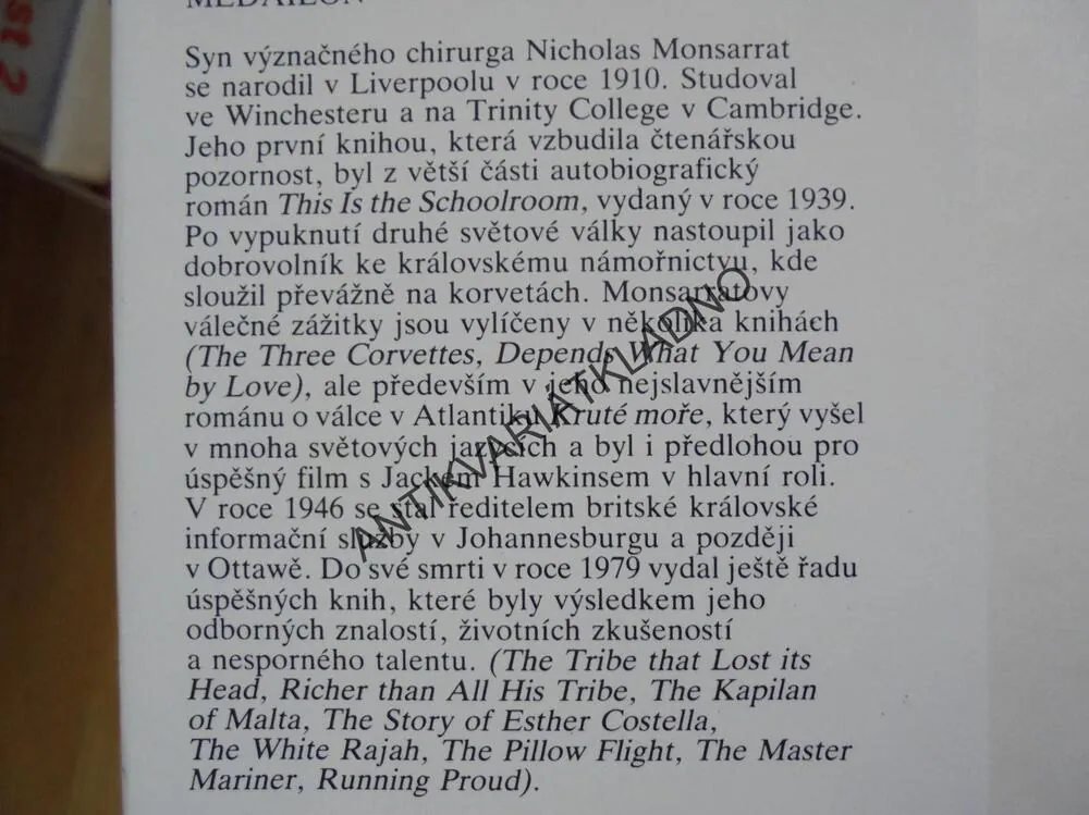 KRUTÉ MOŘE, NICHOLSON MONSARRAT