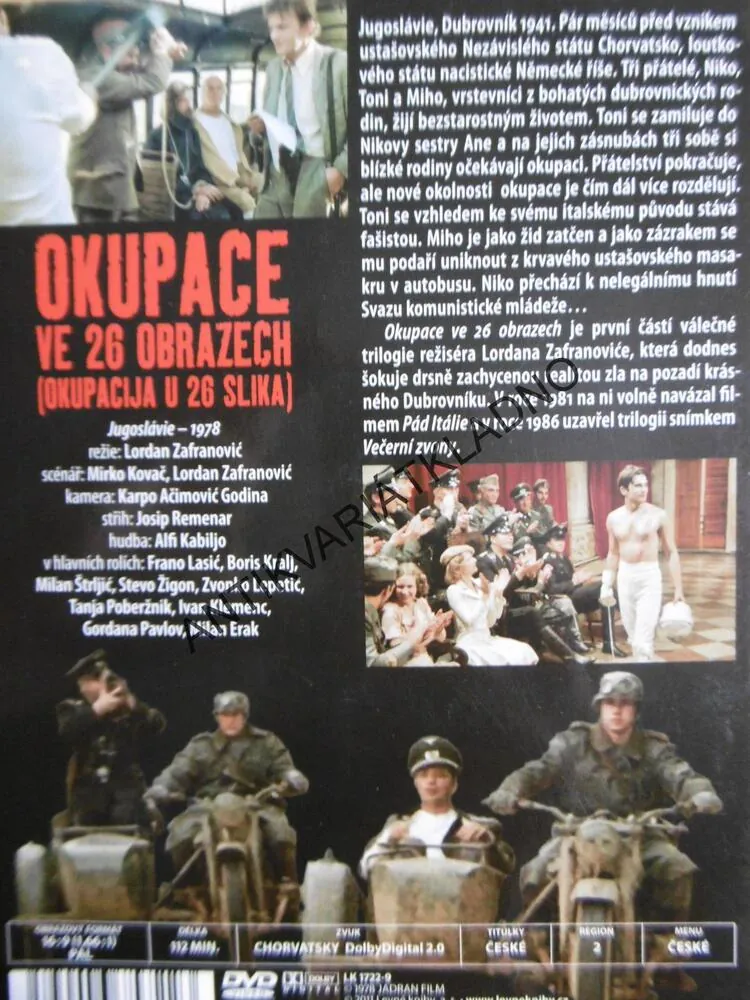 OKUPACE VE 26 OBRAZECH, DVD FILM