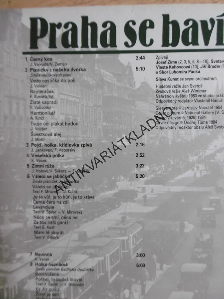 PRAHA SE BAVÍ, PRAŽSKÉ PÍSNIČKY 1925-1935, ZÍMA, KAHOVCOVÁ,