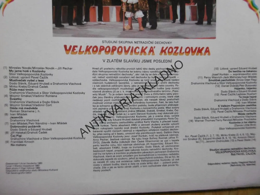 VELKOPOPOVICKÁ KOZLOVKA, NETRADIČNÍ DECHOVKA