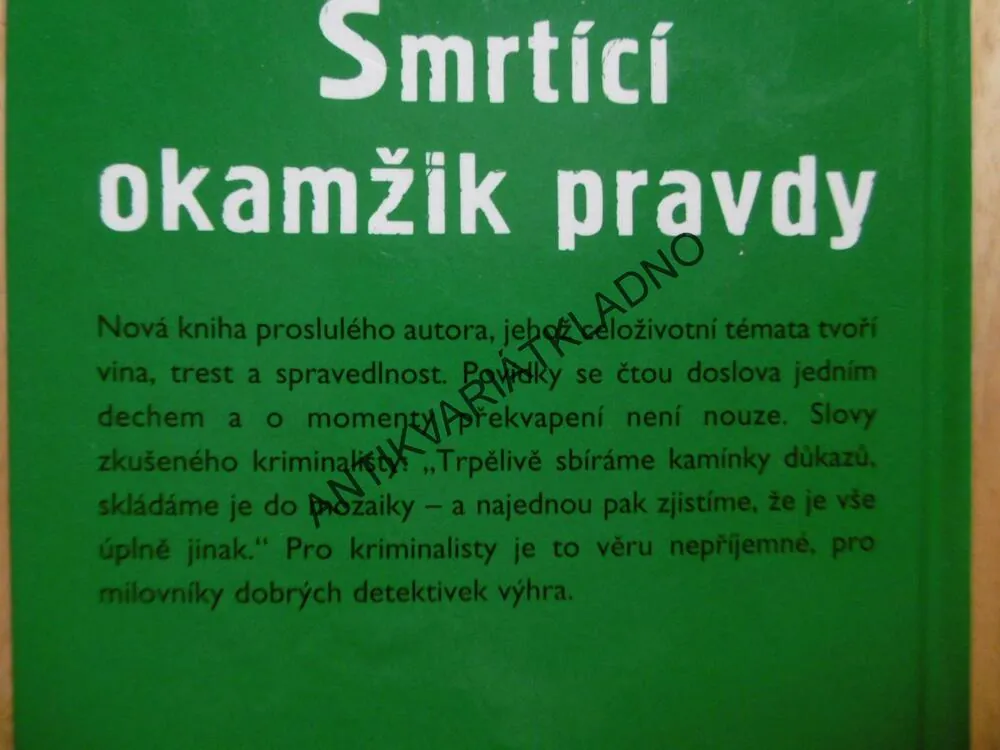 SMRTÍCÍ OKAMŽIK PRAVDY, ROMAN CÍLEK