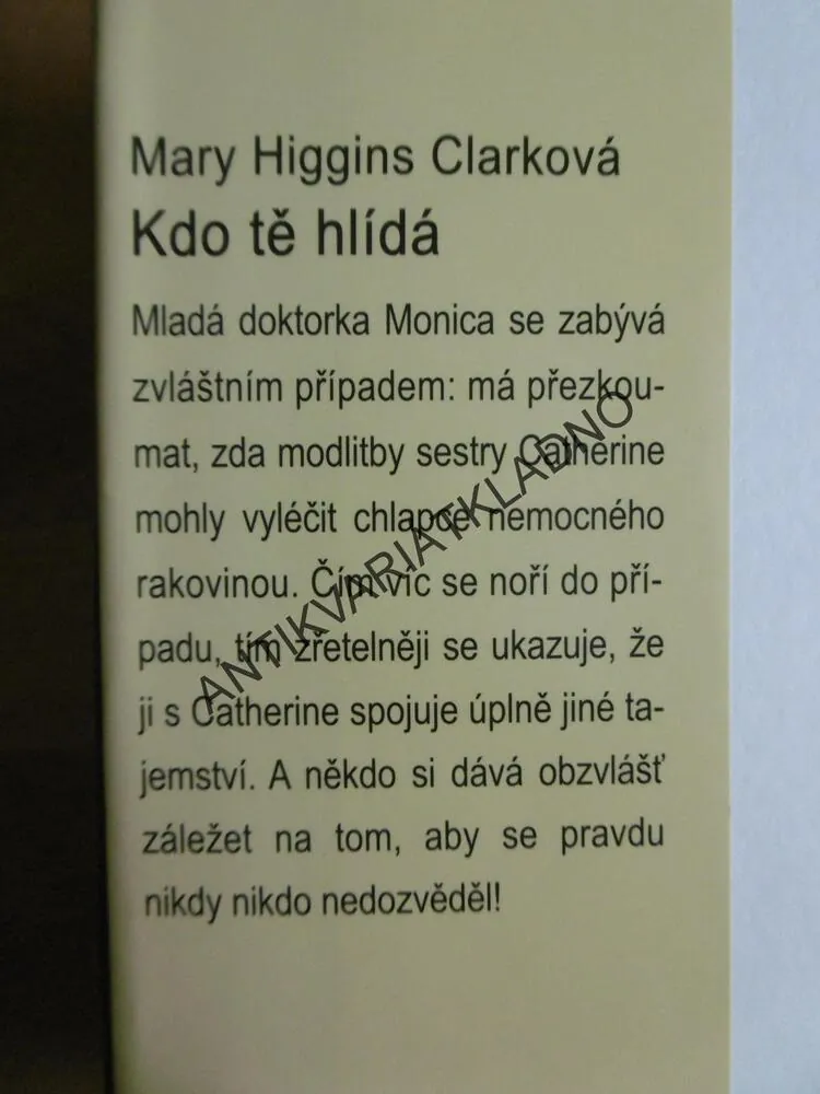 KDO TĚ HLÍDÁ, MARY HIGGINS CLARKOVÁ