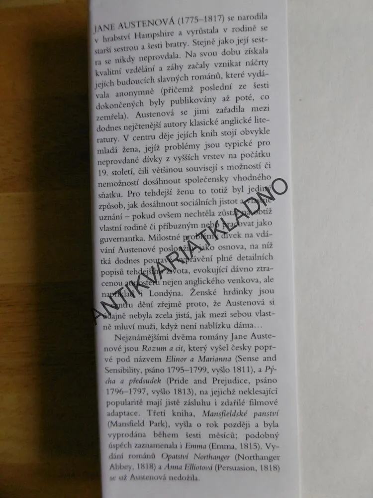 OPATSTVÍ NORTHANGER, JANE AUSTENOVÁ