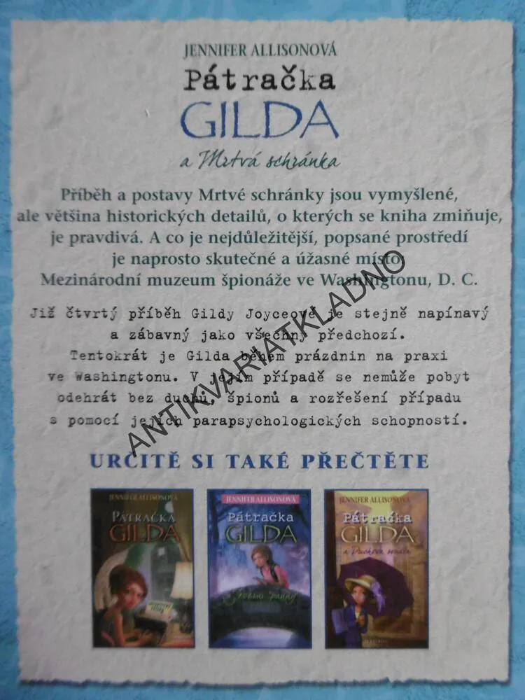 PÁTRAČKA GILDA A MRTVÁ SCHRÁNKA, JENNIFER ALLISONOVÁ