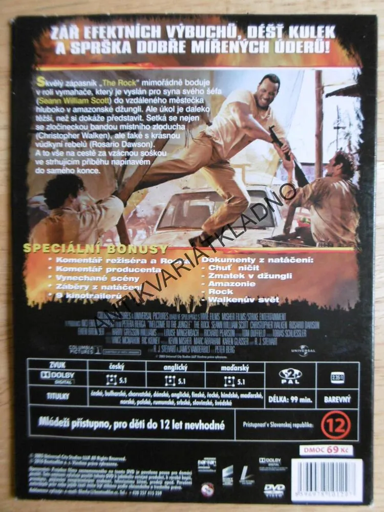 VÍTEJTE V DŽUNGLI, THE ROCK, SCOTT, DVD FILM