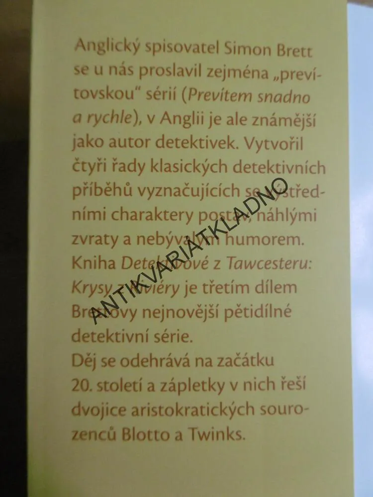 KRYSY Z RIVIÉRY, SIMON BRETT, DETEKTIVOVÉ Z TAWCESTERU, **an