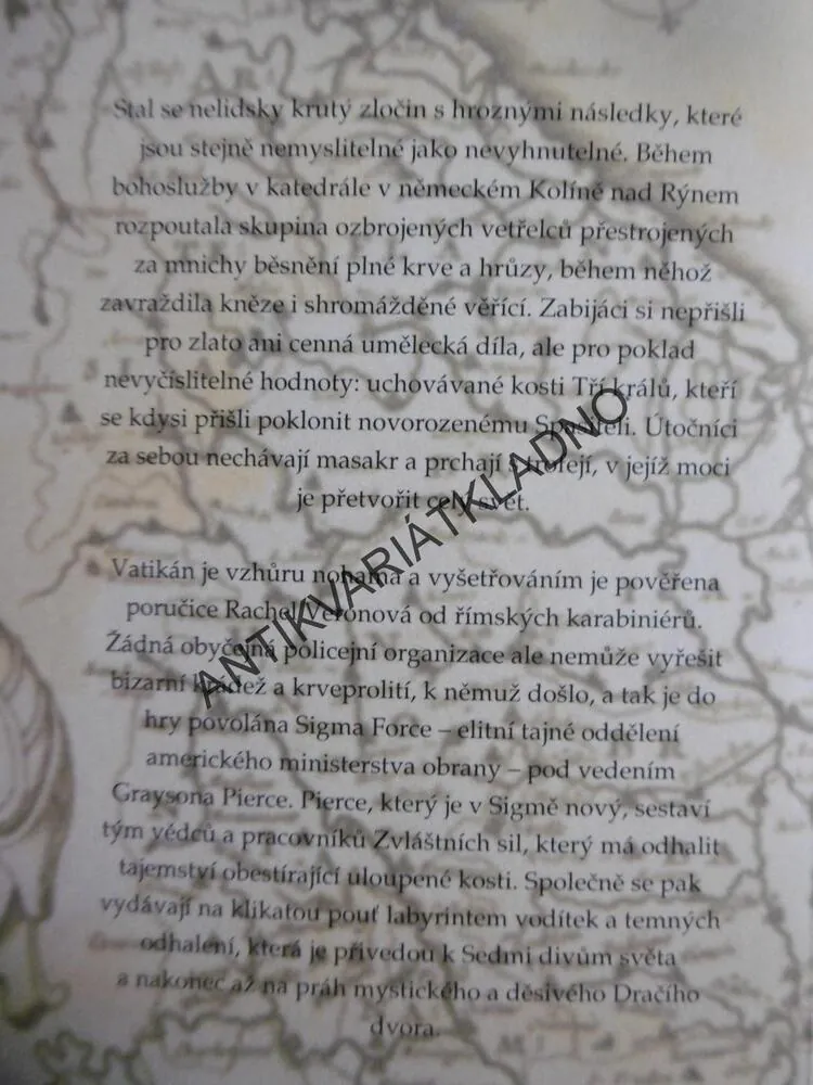 MAPA Z KOSTÍ, JAMES ROLLINS, pevná vazba, **an