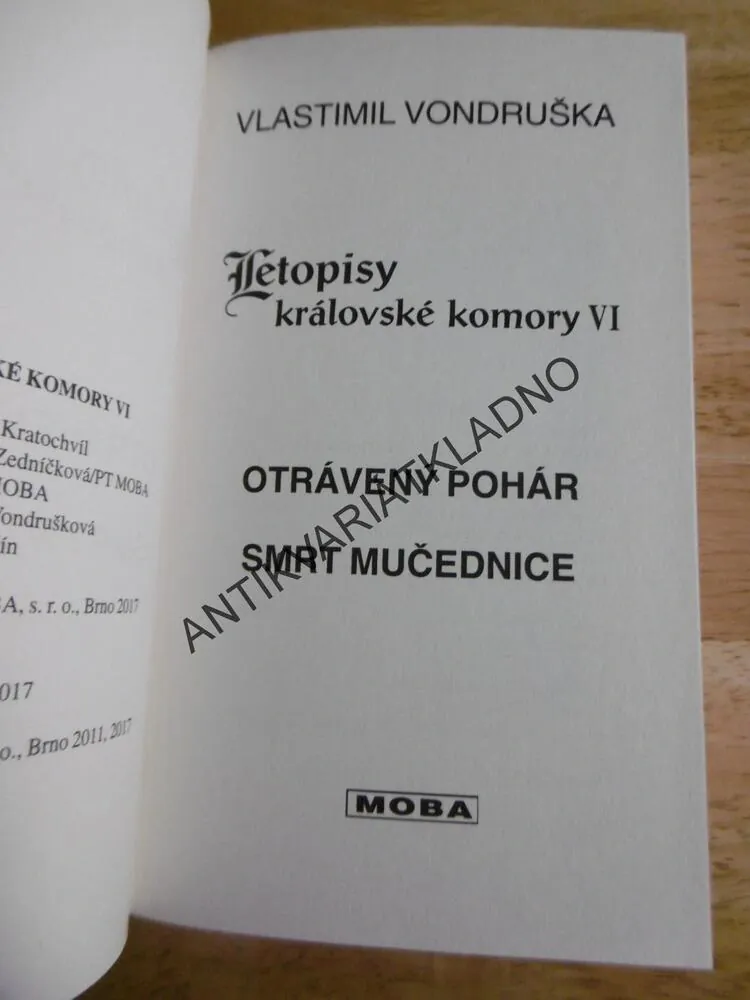 OTRÁVENÝ POHÁR,SMRT MUČEDNICE, VLASTIMIL VONDRUŠKA, **an