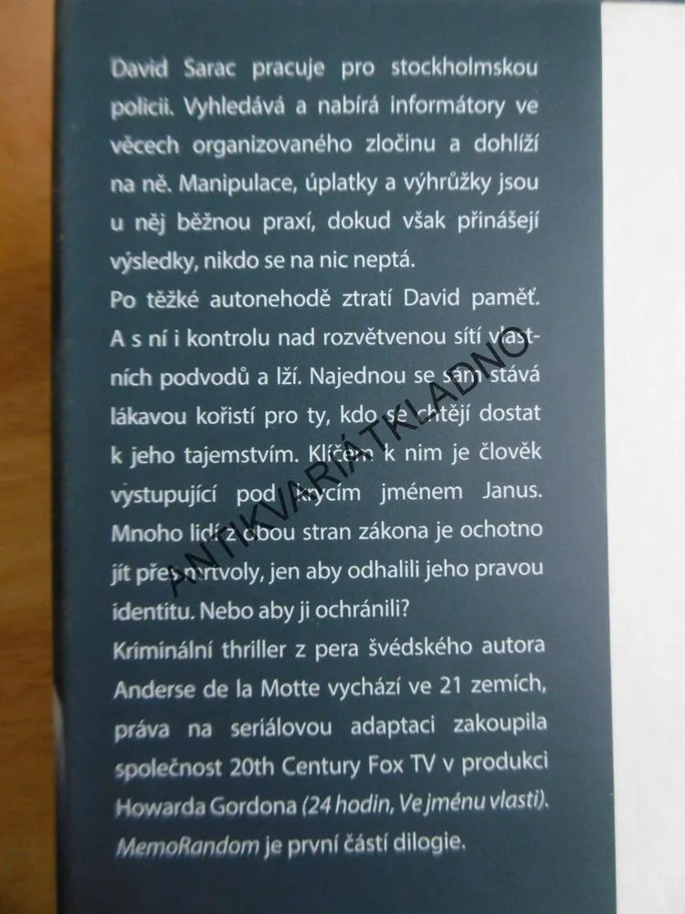 MEMORANDOM, ANDERS DE LA MOTTE,**an