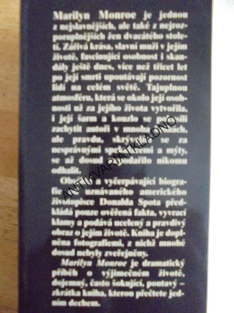 MARILYN MONROE, HEREČKA, FILM, DONALD SPOTO, **an