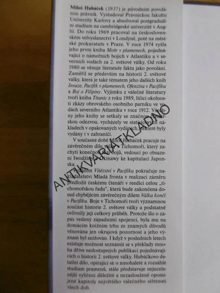 VÍTĚZSTVÍ V PACIFIKU, BITVA O GUADALCANAL, MILOŠ HUBÁČEK