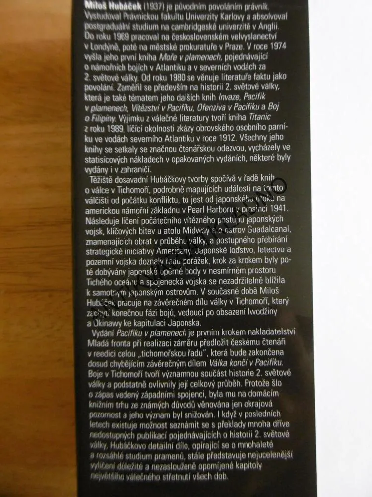 PACIFIK V PLAMENECH, MILOŠ HUBÁČEK