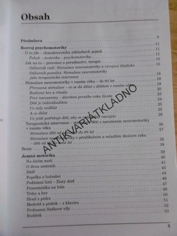 CVIČENÍ PRO ROZVOJ PSYCHOMOTORIKY, SZABOVÁ
