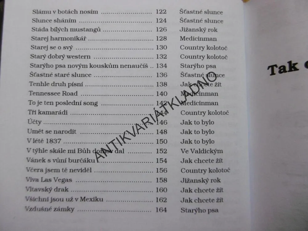 MICHAL TUČNÝ, TAK ODJÍŽDÍ POSLEDNÍ KOVBOJ..,2., ZPĚVNÍK, NOTY, TEXT, AKORDY, **an