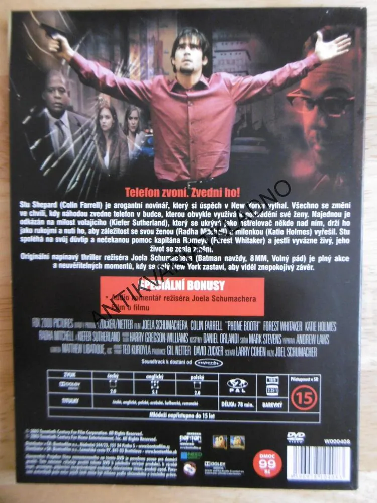 TELEFONNÍ BUDKA, DVD FILM
