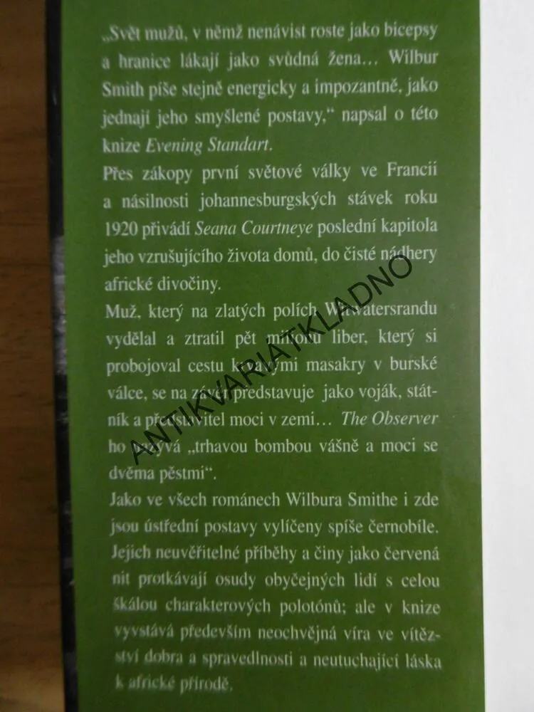 PTAČÍ VODOPÁDY, WILBUR SMITH, **an
