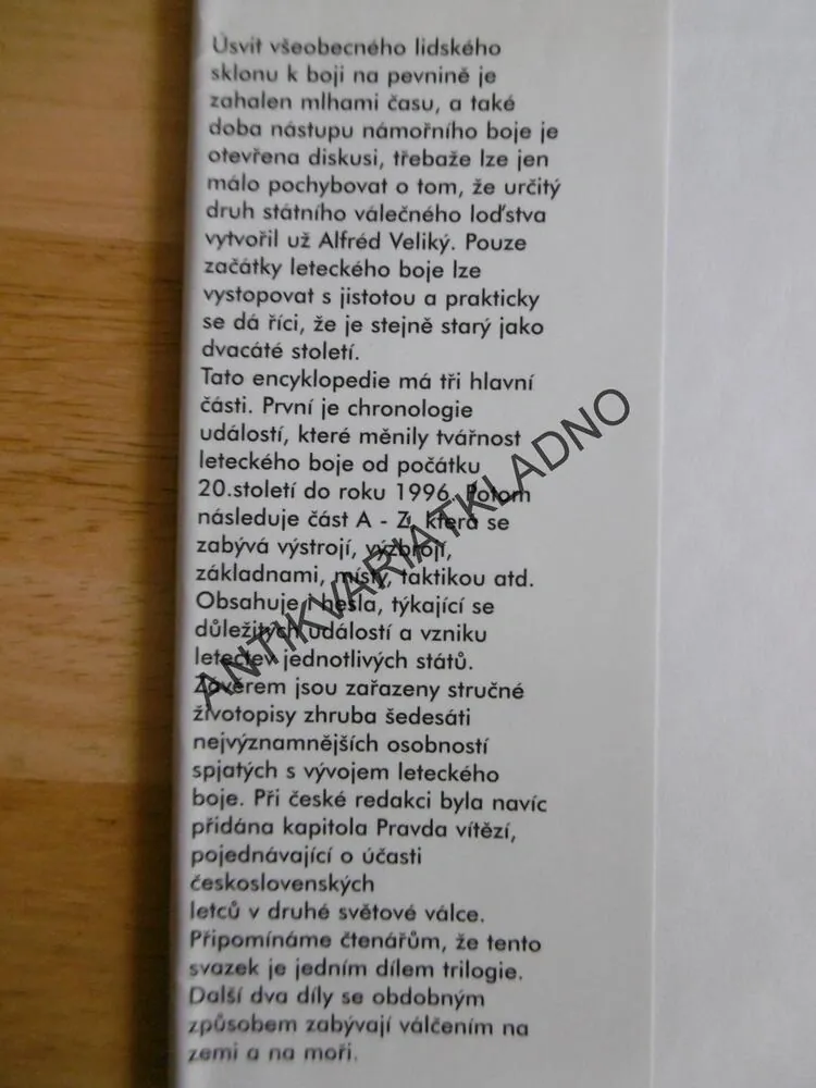 LETECKÉ VÁLKY, PETER G. COOKSLEY, ENCYKLOPEDIE KONFLIKTŮ 20.ST., **an
