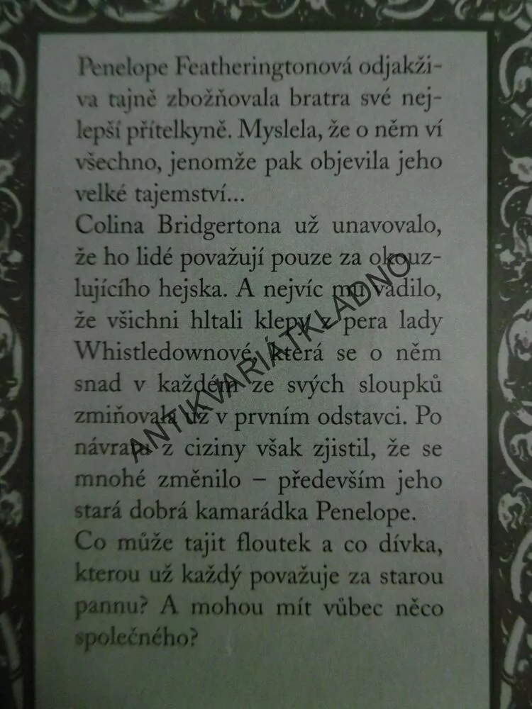 ČEKANKA, JULIA QUINNOVÁ, **an