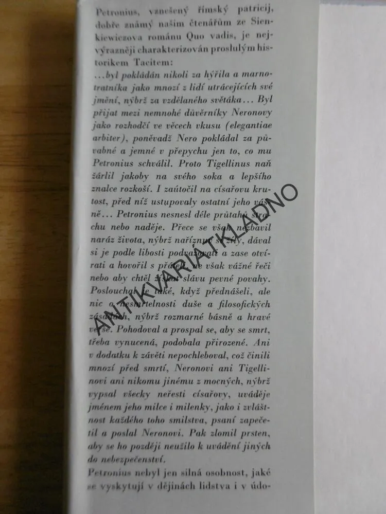 PETRONIUS SATIRIKON, ANTICKÁ KNIHOVNA **an