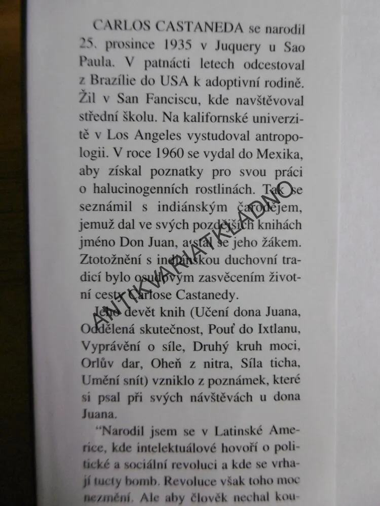 UČENÍ DONA JUANA, CARLOS CASTANEDA, **an