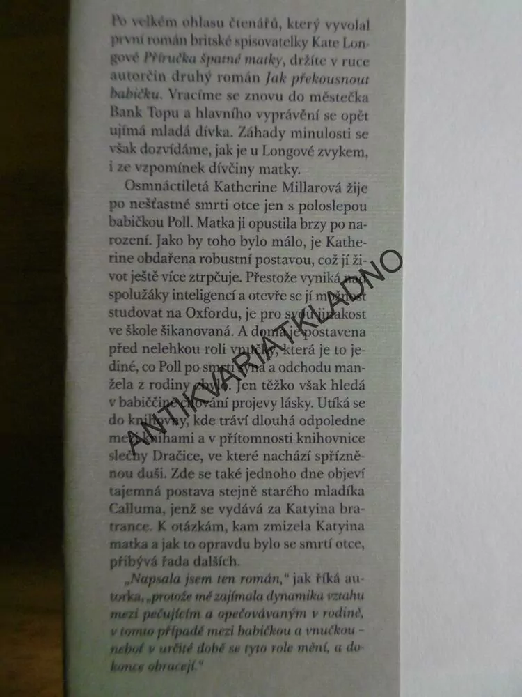 JAK PŘEKOUSNOUT BABIČKU, KATE LONGOVÁ, **an