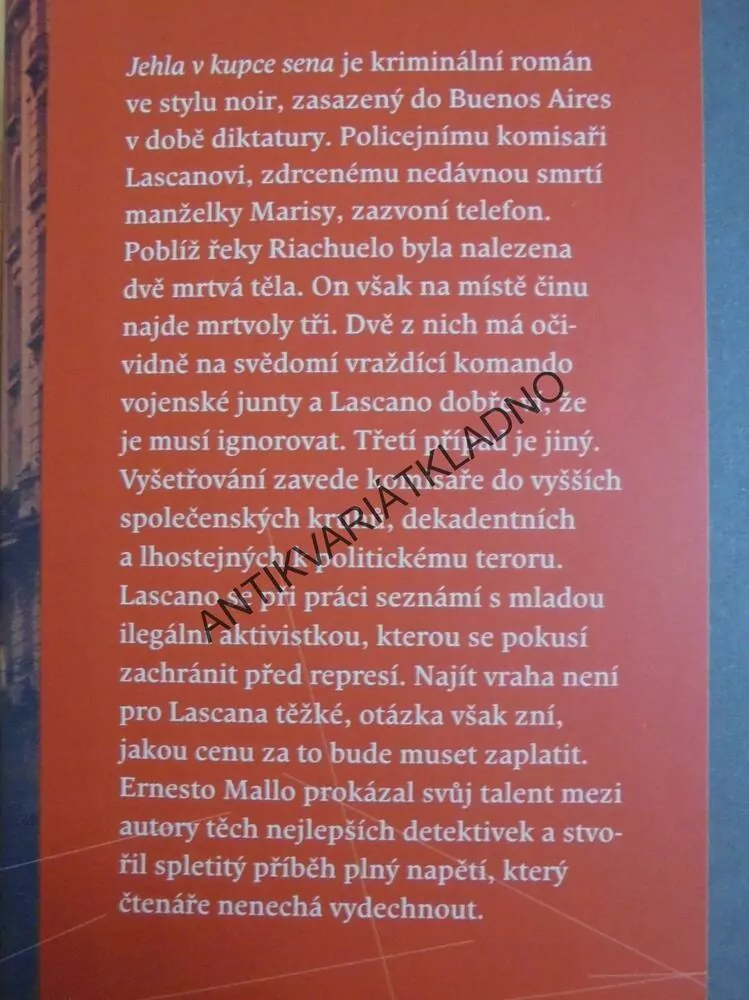 JEHLA V KUPCE SENA, ERNESTO MALLO, DETEKTIVKA, **an