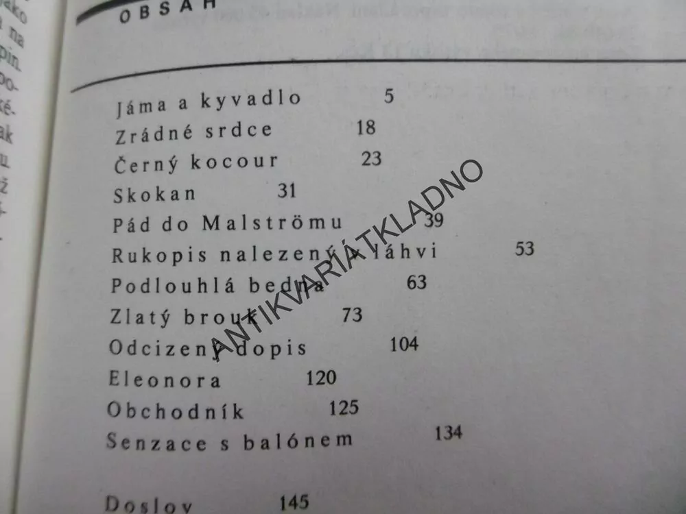 ČERNÝ KOCOUR, EDGAR ALLAN POE, **an