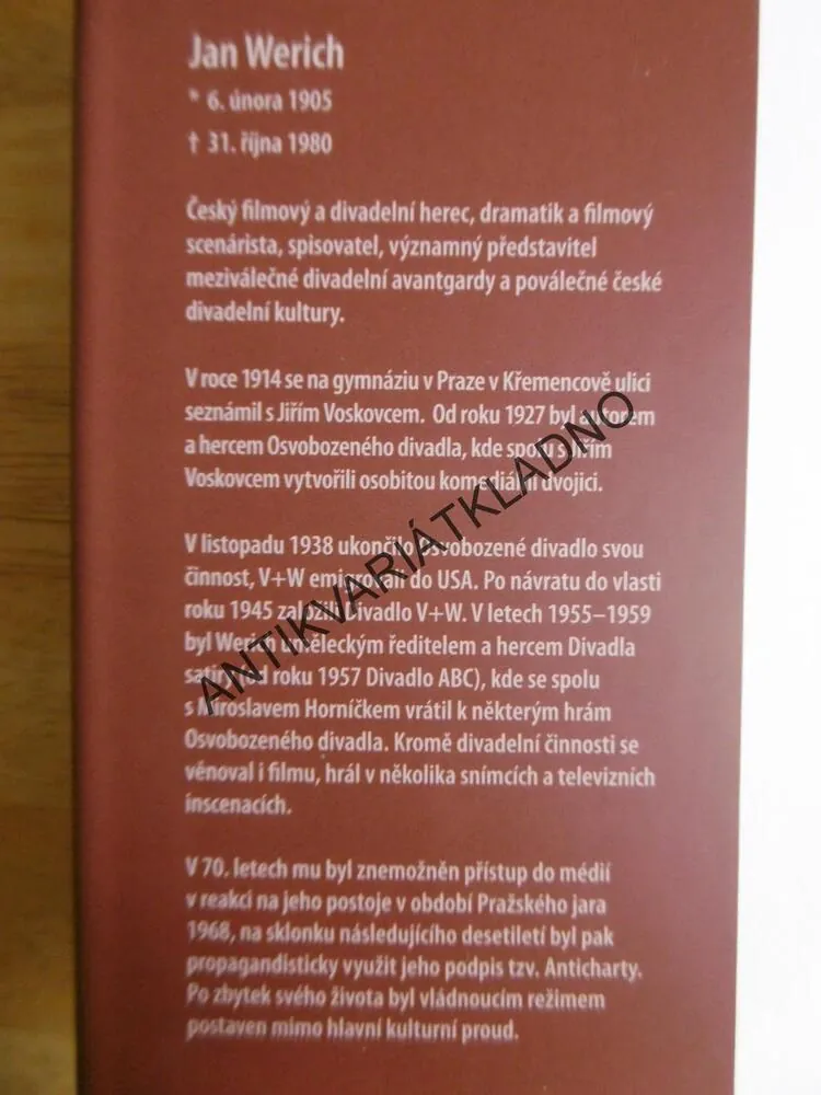 TAK UŽ JSEM TADY S TÍM VÁPNEM, PANE  WERICHU! ŠKUTINA, **an