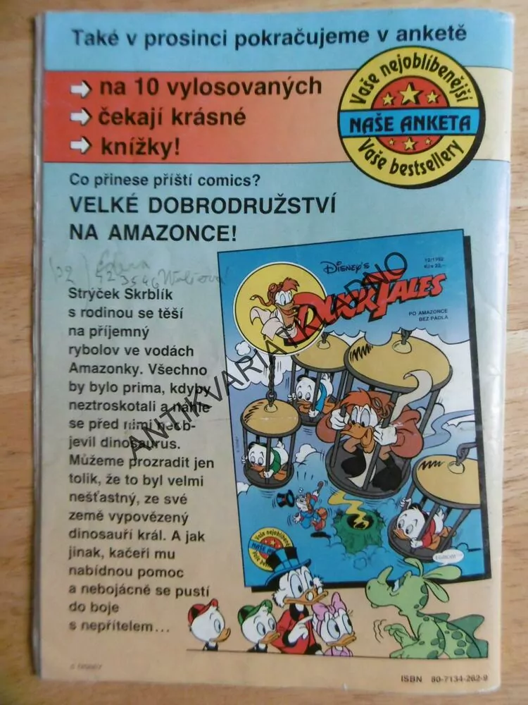 DUCK TALES, KAČEŘÍ PŘÍBĚHY,11/1992, KOMIKS, DISNEY,