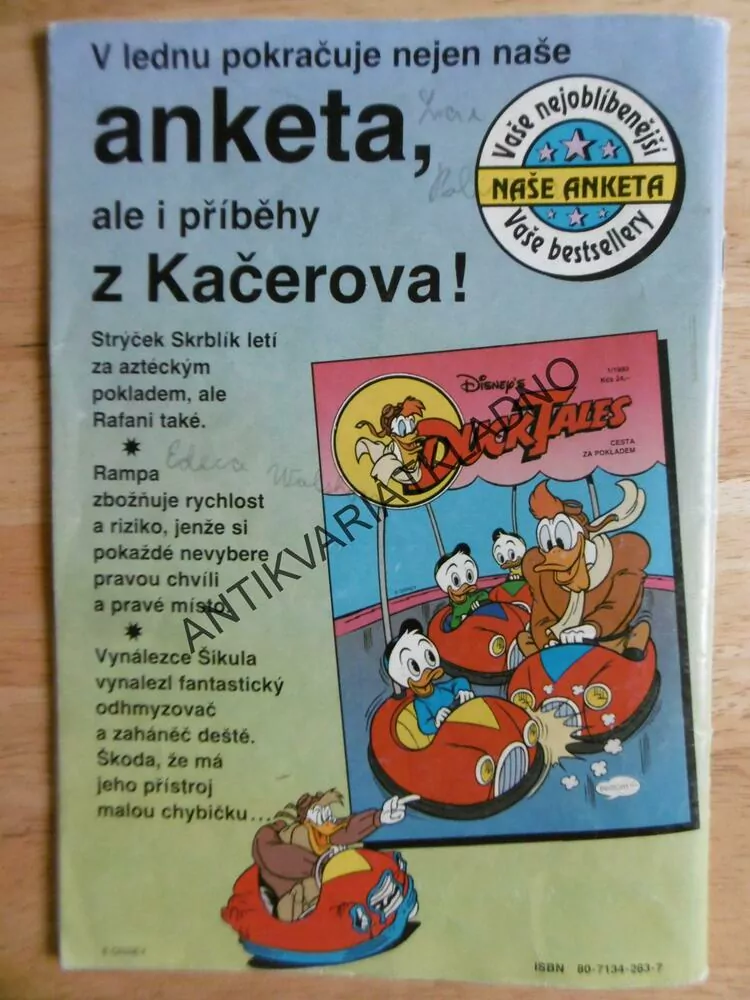 DUCK TALES, KAČEŘÍ PŘÍBĚHY,12/1992, KOMIKS, DISNEY,