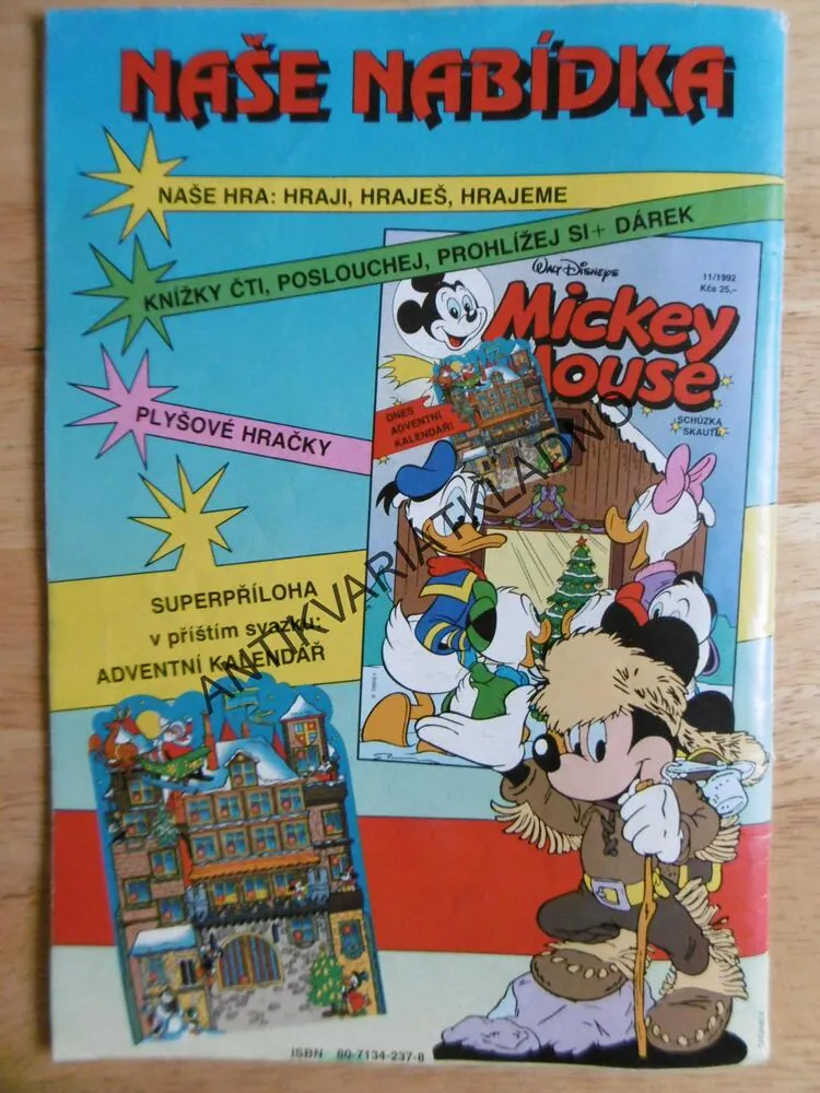 MICKEY MOUSE, KOMIKS, DISNEY, 10/1992