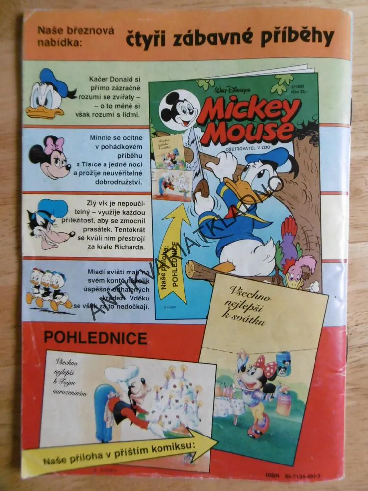 MICKEY MOUSE, KOMIKS, DISNEY, 2/1993