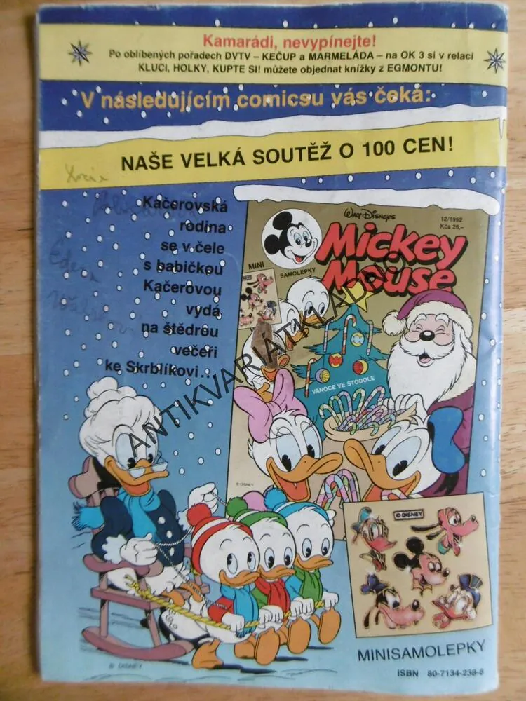 MICKEY MOUSE, KOMIKS, DISNEY, 11/1992