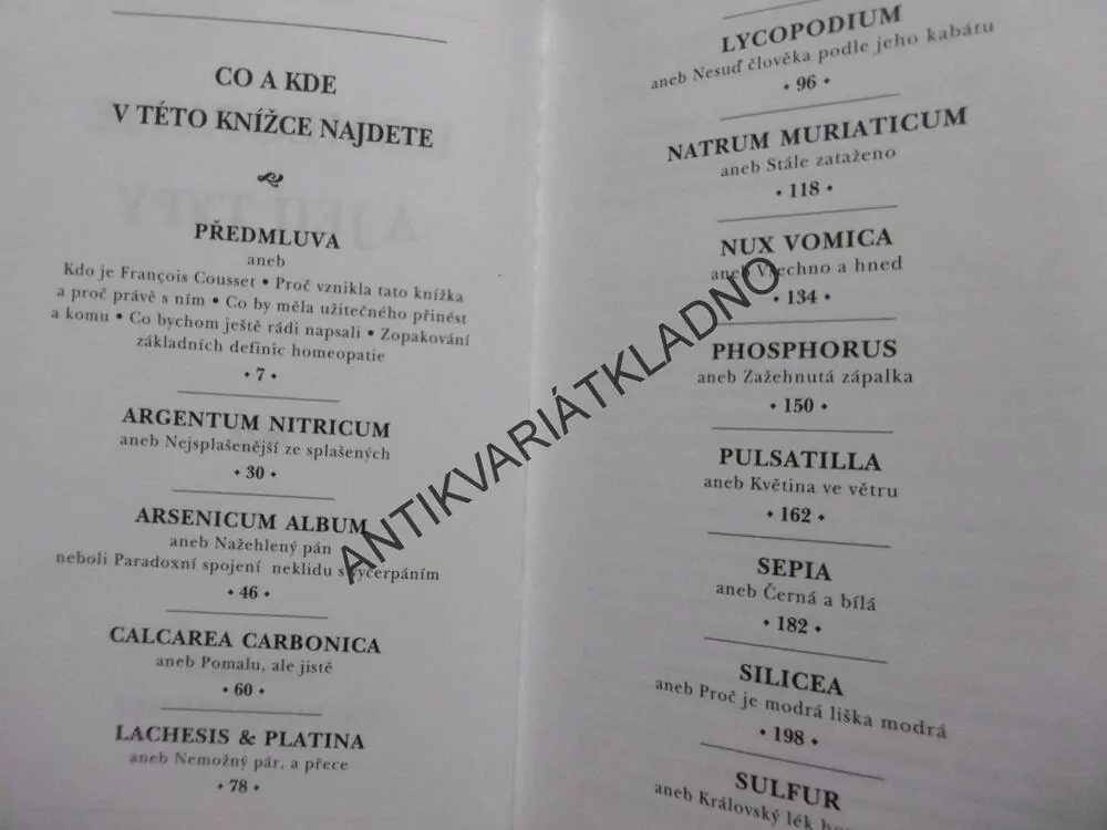 HOMEOPATIE A JEJÍ TYPY, MILOŠ RÝC, COUSSET