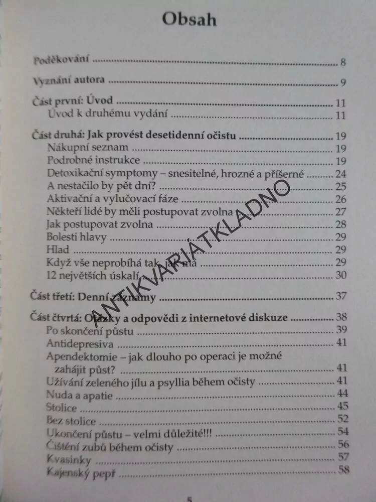 DESETIDENNÍ OČISTA TĚLA, PETER GLICKMAN