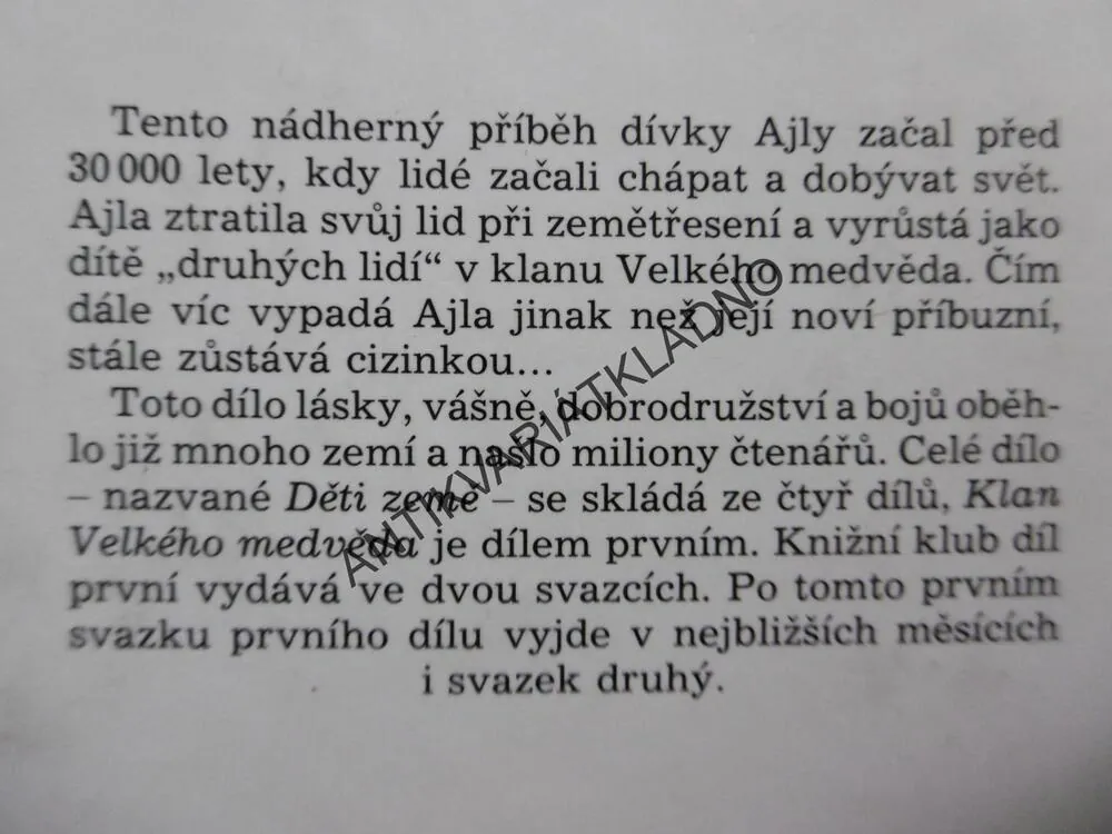KLAN VELKÉHO MEDVĚDA 1-2, DĚTI ZEMĚ 1., JEAN M. AUELOVÁ, **an