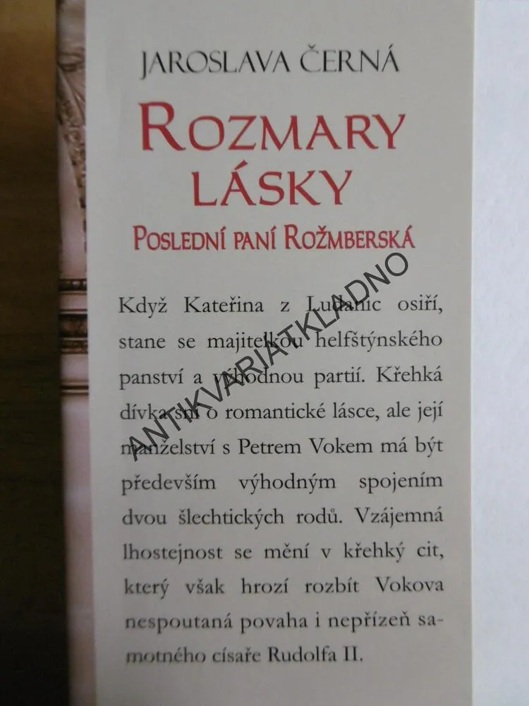 ROZMARY LÁSKY, JAROSLAVA ČERNÁ, **an