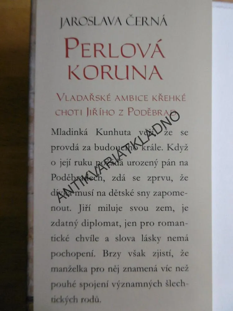 PERLOVÁ KORUNA, JAROSLAVA ČERNÁ,