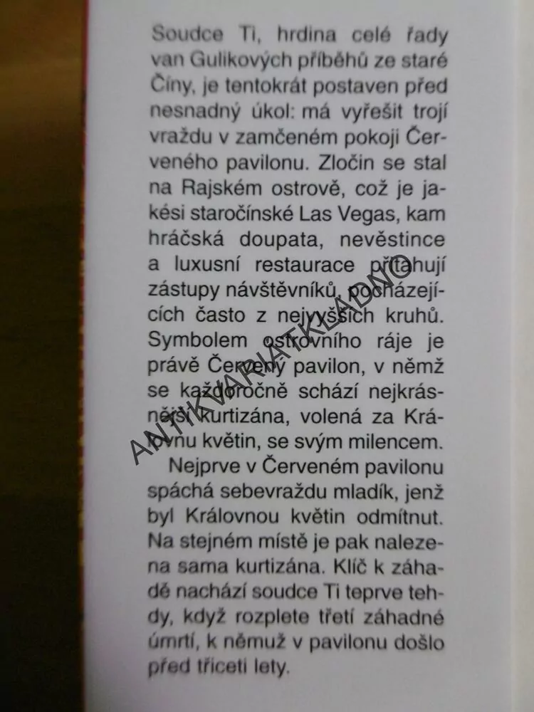 ČERVENÝ PAVILON, ROBERT VAN GULIK, SOUDCE TI, **an