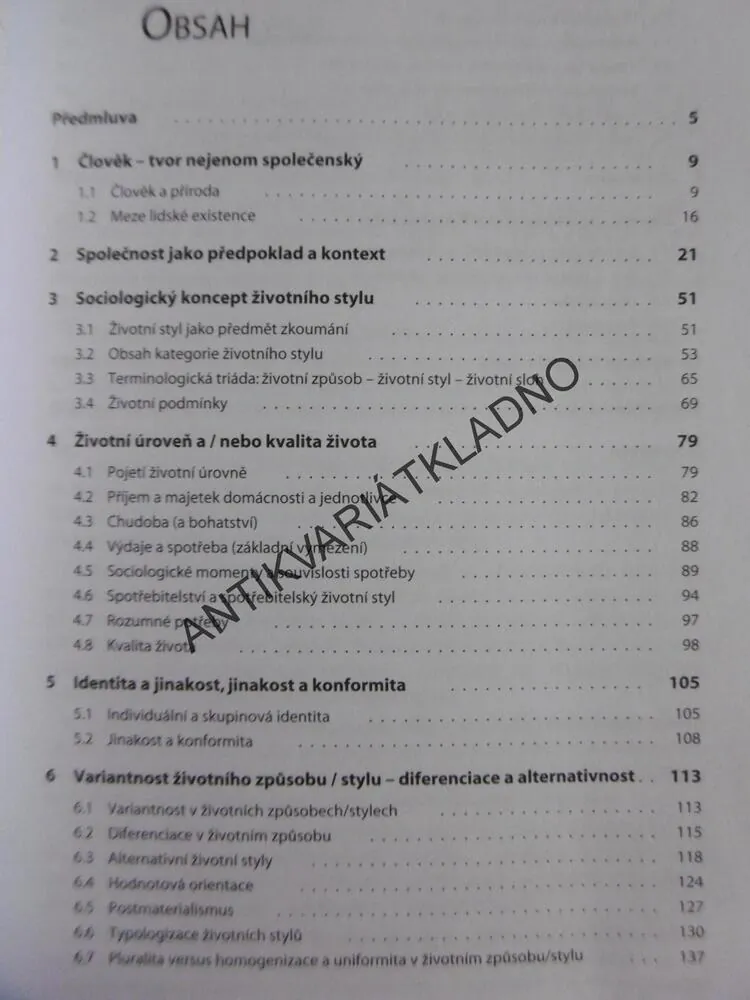 SOCIOLOGIE ŽIVOTNÍHO STYLU, DUFFKOVÁ, URBAN, DUBSKÝ