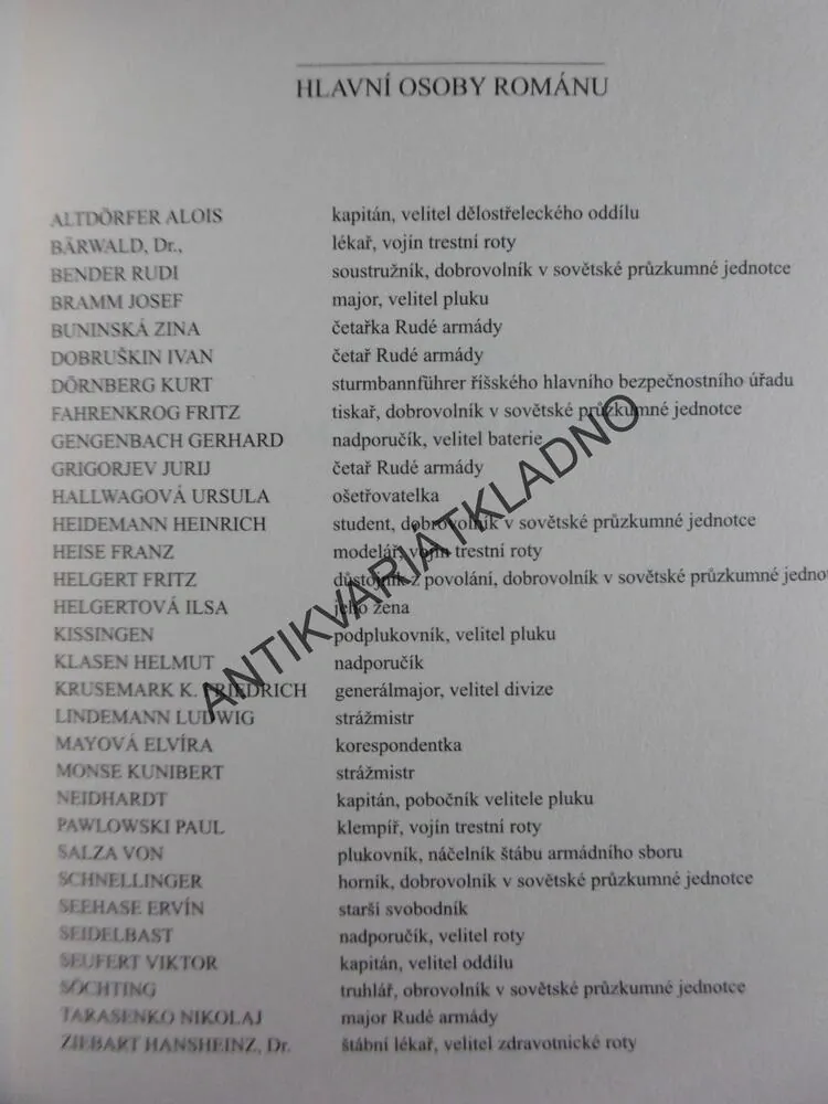 POSLEDNÍ AKORD, GÜNTER HOFÉ, **an