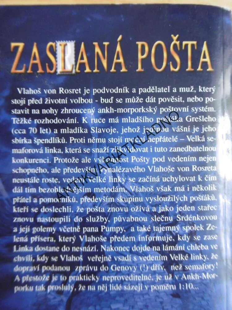 ZASLANÁ POŠTA, ÚŽASNÁ ZEMĚPLOCHA, TERRY PRATCHETT
