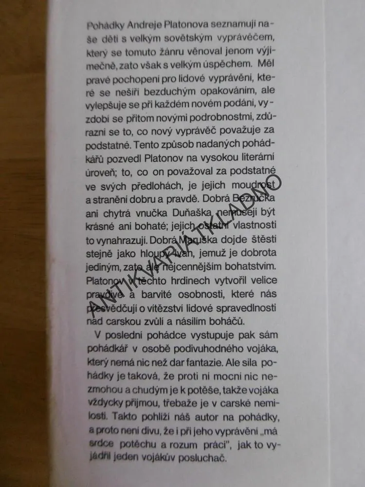 O HLOUPÉM, IVANOVI A CHYTRÉ JELENĚ, ANDREJ PLATONOV, ŠECHTLOVÁ