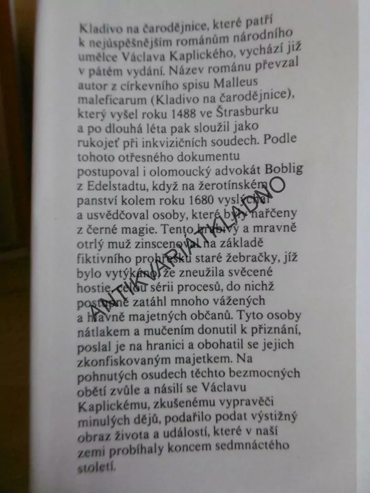 KLADIVO NA ČARODĚJNICE, VÁCLAV KAPLICKÝ, PETR URBAN, **an