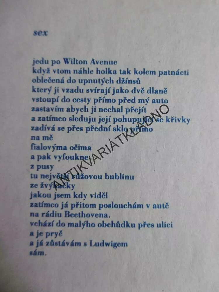 BÁSNĚ, LÁSKA JE PES, 1974-1978, CHARLES BUKOWSKI