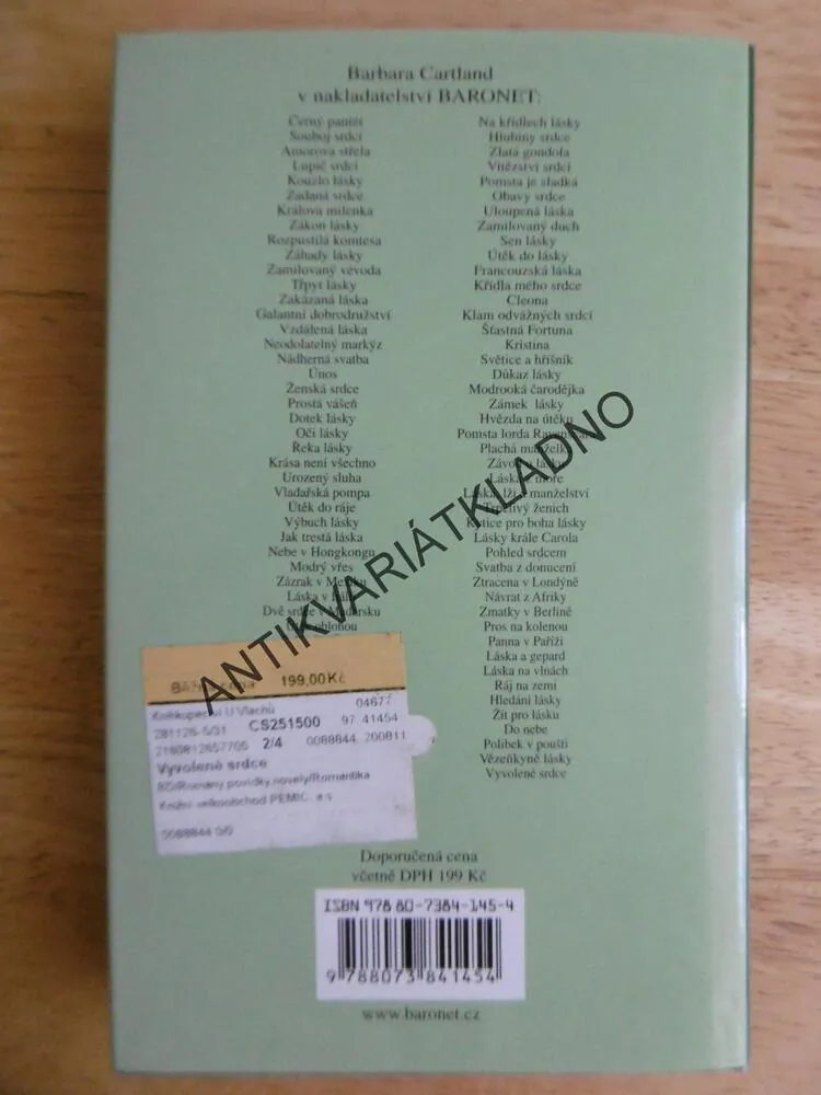 VYVOLENÉ SRDCE, BARBARA CARTLAND