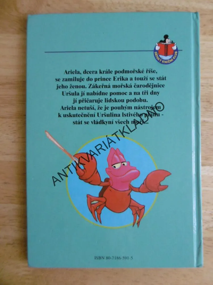 MALÁ MOŘSKÁ VÍLA ARIELA, WALT DISNEY