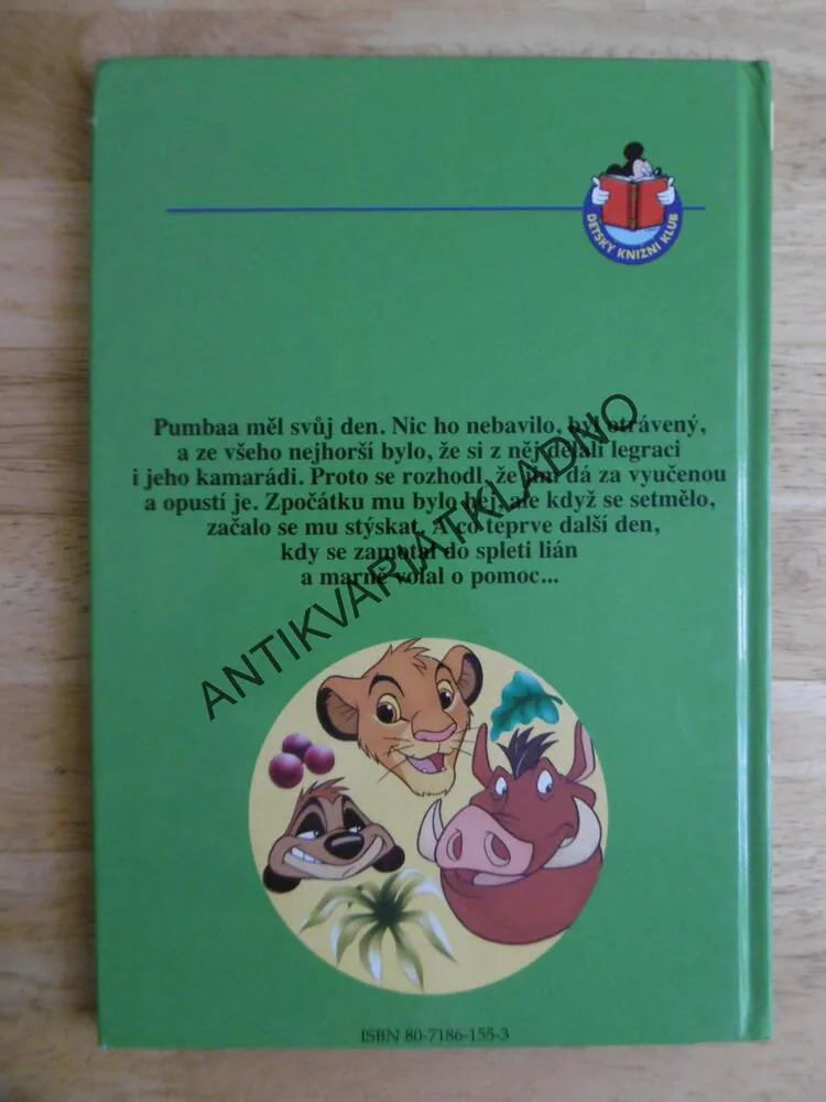 NESPOKOJENÝ PUMBAA, WALT DISNEY